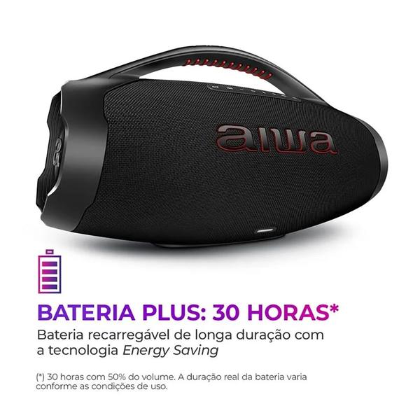 Imagem de Caixa de Som Boombox Plus AIWA Bluetooth IP66 AWS-BBS-01B