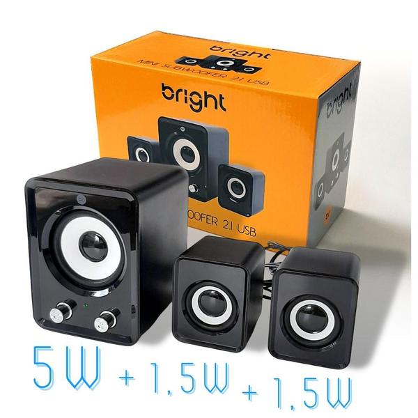 Imagem de Caixa De Som Bright Caixinha Mini Subwoofer Usb 0506