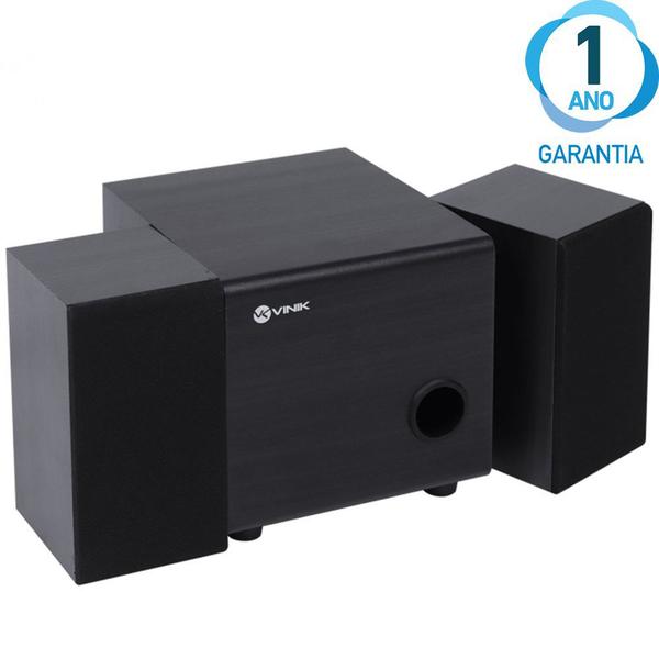 Imagem de Caixa de Som com Subwoofer 2.1 Caixas Satélites 16W Cabo P2 Garantia de 1 Ano