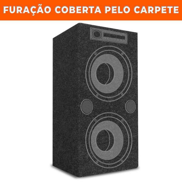 Imagem de Caixa De Som Corujinha Residencial Furo 2 Alto Falante 6" Player 1 Din Vertical Dutada Vazia