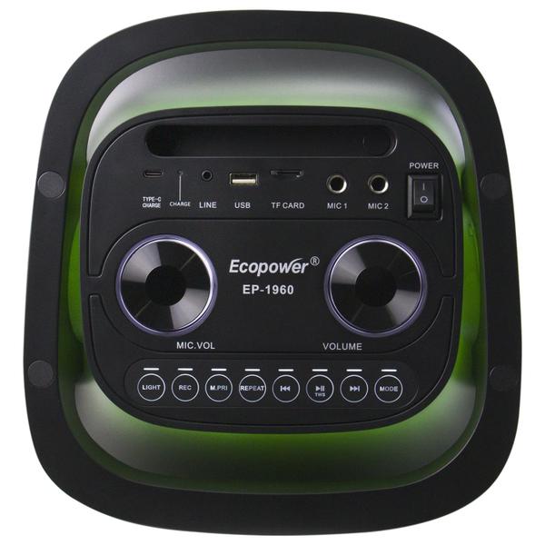 Imagem de Caixa de Som Ecopower EP-1960 - USB/TF - Bluetooth - 40W RMS - 1 Microfone - 6.5 - Preto