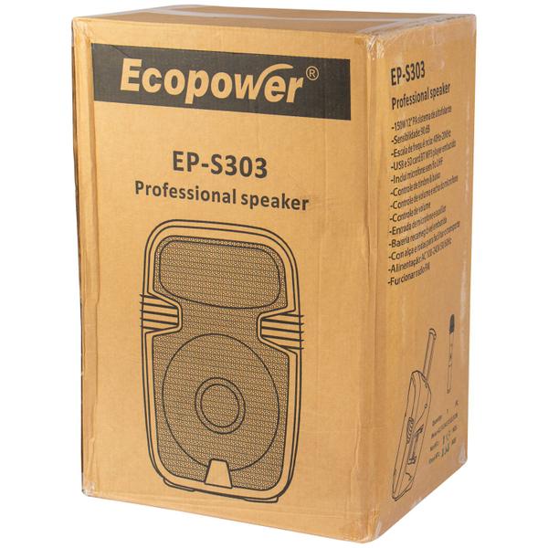 Imagem de Caixa de Som Ecopower EP-S303 - USB/SD - - 150W - com Microfone - 12" - Preto