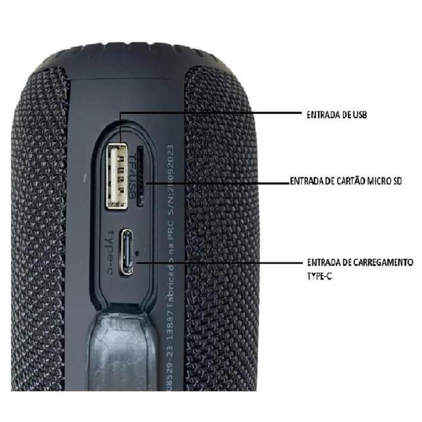 Imagem de Caixa De Som Festa Bluetooth Portátil Resistente À água Potente 8W