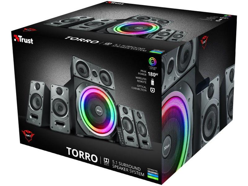 Imagem de Caixa de Som Gamer Trust 5.1 180W RMS RGB