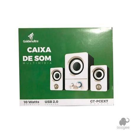 Imagem de Caixa De Som Golden Ultra 2.1 10W SUB WOOFER GT-PCEX7 - Orig