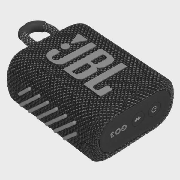 Imagem de Caixa de som jbl go 3 portátil bluetooth USB tipo C IP67 resistente poeira E água preto original