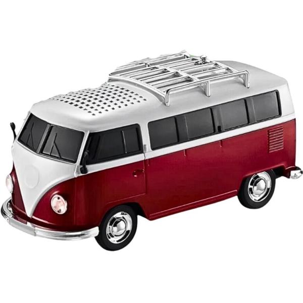 Imagem de Caixa De Som Kombi Bluetooth Led Miniatura De Carro Kombosa (Vermelha)