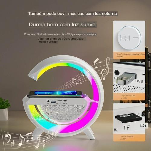 Imagem de Caixa de Som Luminária G Speaker Bluetooth Branco