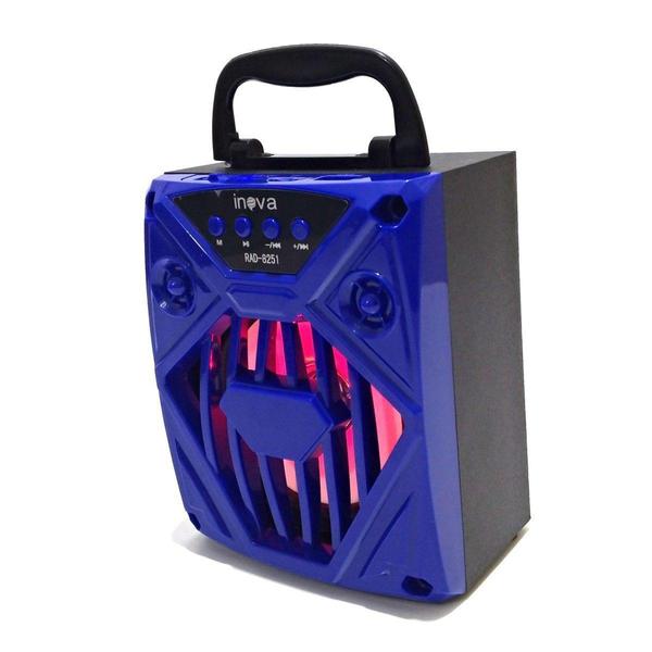 Imagem de Caixa de Som Mini Portátil Inova 10w Bluetooth RAD 8251  Azul