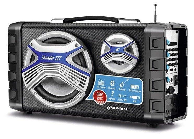 Imagem de Caixa de som mondial 50w c/ bluetooth usb fm e microfone