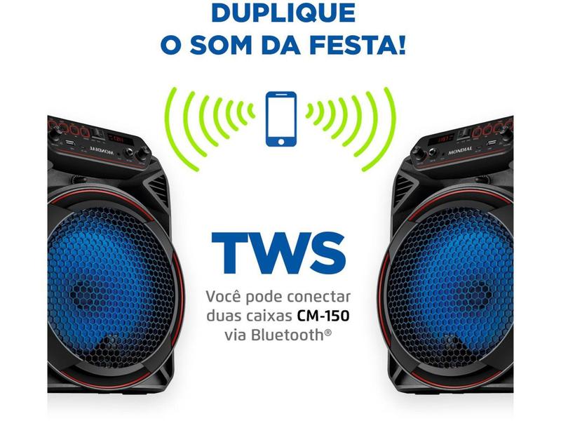 Imagem de Caixa de Som Mondial CM-150 Bluetooth Amplificada - USB 150W