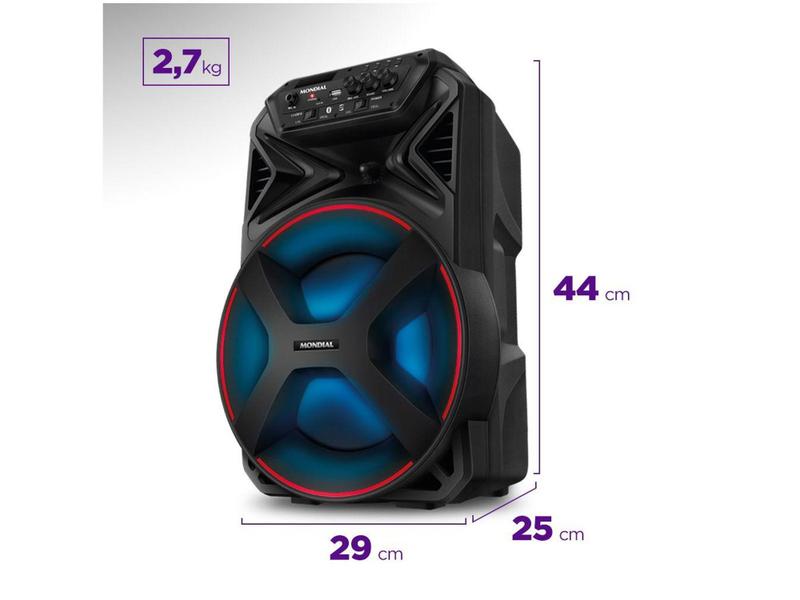 Imagem de Caixa de Som Mondial Connect Party Plus CM-250 - Bluetooth Amplificada Portátil 250W 8” USB