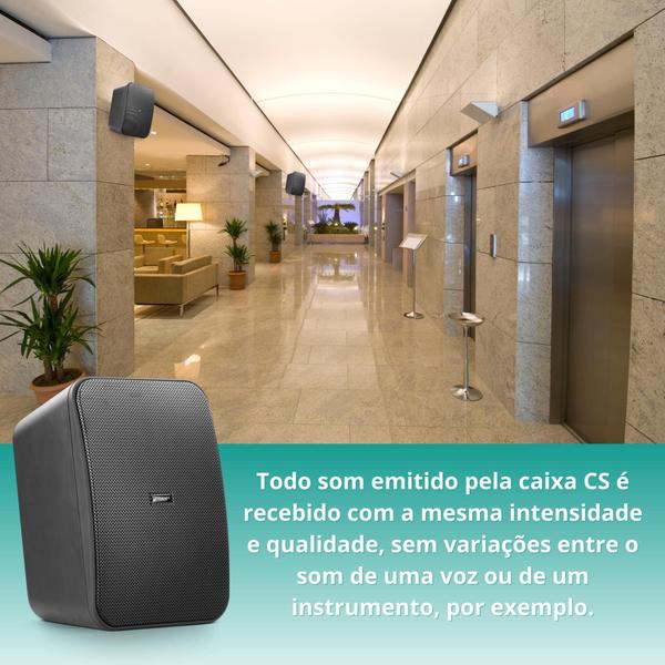 Imagem de Caixa de Som Passiva CS 6 Polegadas Preta 100W Rms 8 Ohms para área comerciais e residenciais Frahm - 31862