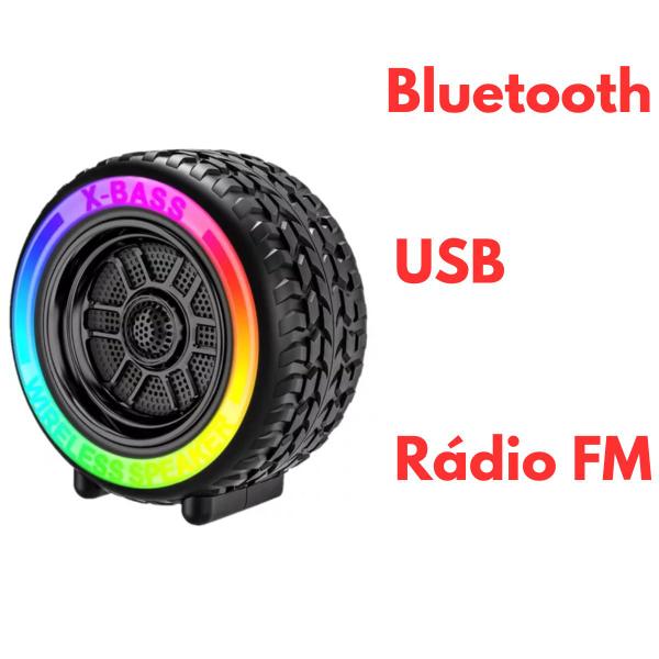 Imagem de Caixa de Som Portátil 20W Bluetooth Pneu Roda Al 771 Potente