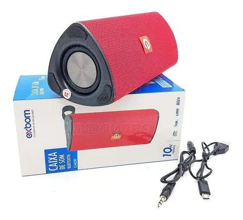 Imagem de Caixa De Som Portátil Bluetooth Exbom Vermelho 10w Cs-m33bt