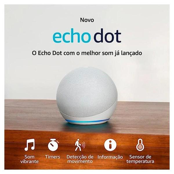 Imagem de Caixa De Som Portátil Echo Dot 5 Geração - Branca 2024