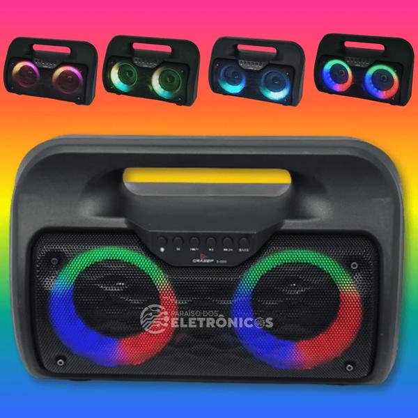 Imagem de Caixa De Som Rádio Fm Bluetooth Portátil P10 Auxiliar P2 Usb Potência 20W RMS D3205