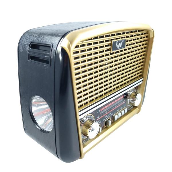 Imagem de Caixa De Som Rádio Portatil Retro Bluetooth Dourado Jd-107