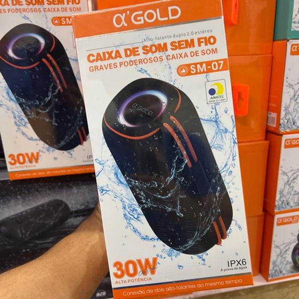 Imagem de Caixa de som sem fio A'Gold SM-07