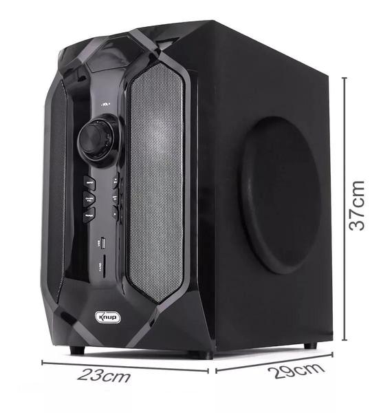 Imagem de Caixa De Som Subwoofer 2.1 Kp-Ro816 Bluetooth Usb Aux Fm 70W