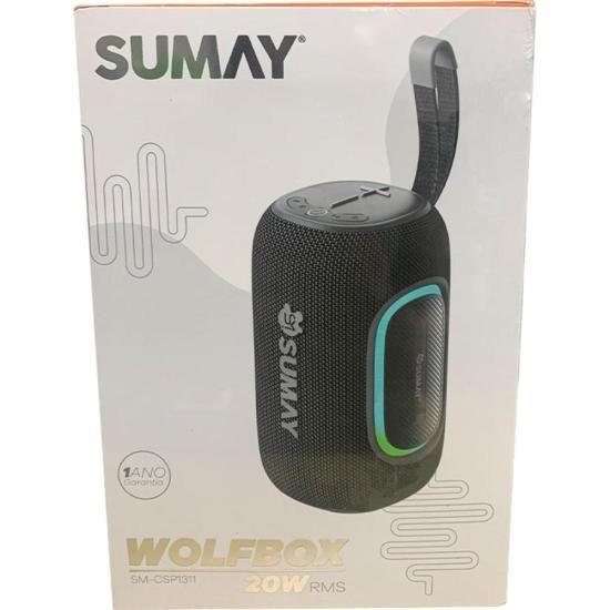 Imagem de Caixa de Som Sumay Wolfbox 20w Preta