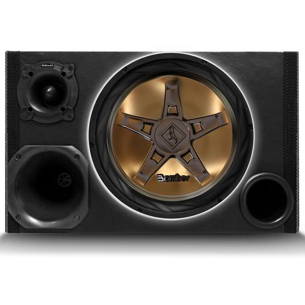 Imagem de Caixa De Som Trio Automotivo Champion Subwoofer Shutt By Bomber 12 Pol 400w RMS Neon Bate Forte