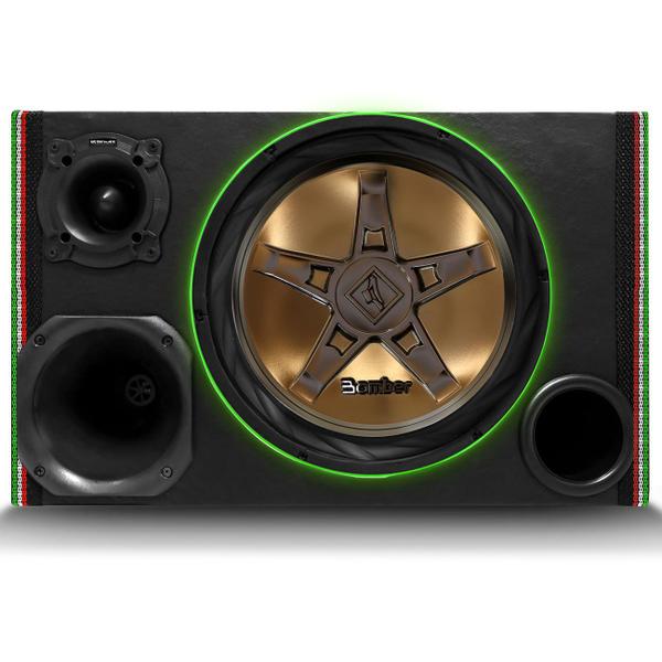 Imagem de Caixa De Som Trio Automotivo Champion Subwoofer Shutt By Bomber 12 Pol 400w RMS Neon Bate Forte