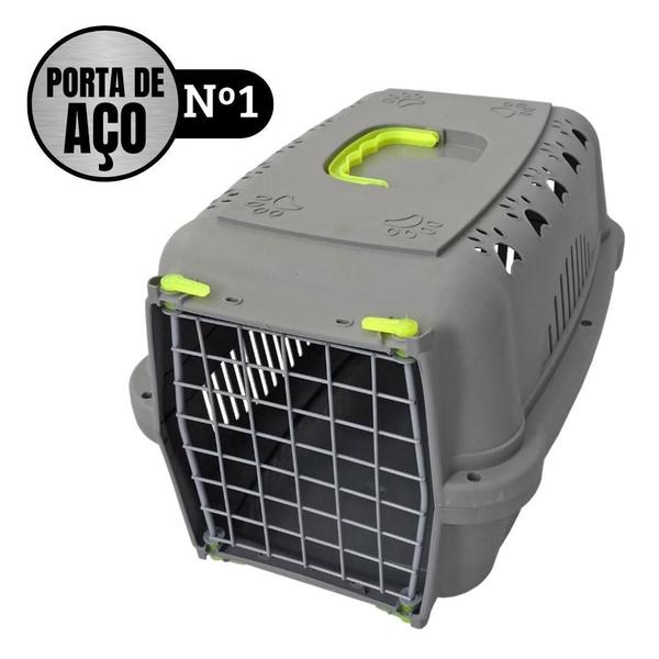 Imagem de Caixa De Transporte Cães Gatos Durafalcon Porta De Aço Nº1