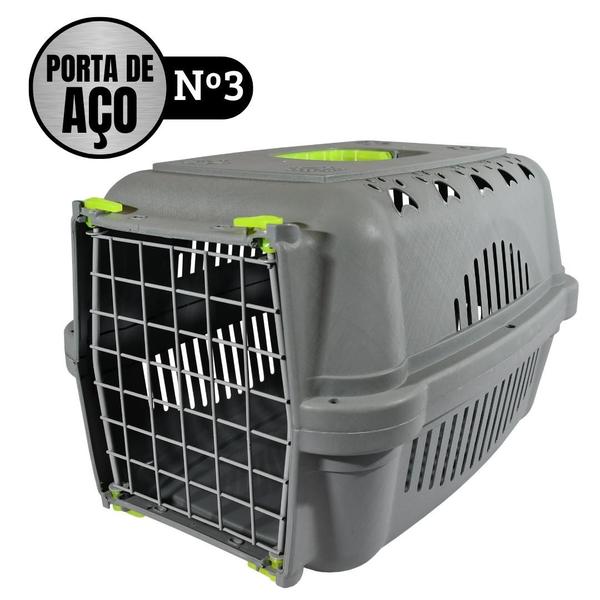 Caixa de Transporte Cães Gatos DuraFalcon Porta de Aço Nº3 - Durapets Imagem de Caixa de Transporte Cães Gatos DuraFalcon Porta de Aço Nº3