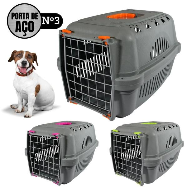 Caixa de Transporte Cães Gatos DuraFalcon Porta de Aço Nº3 - Durapets Imagem de Caixa de Transporte Cães Gatos DuraFalcon Porta de Aço Nº3