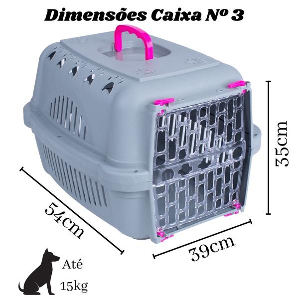 Caixa de Transporte Cães Gatos Neon Durapets Nº3 Imagem de Caixa de Transporte Cães Gatos Neon Durapets Nº3