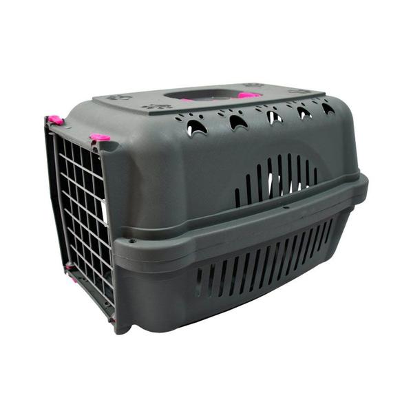 Imagem de Caixa de Transporte DuraPets Pink com Porta de Aço para Cães e Gatos - Tamanho 2