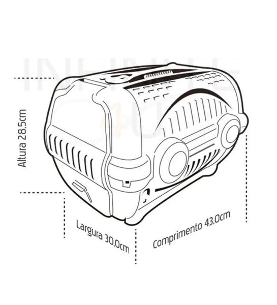 Imagem de Caixa de Transporte Furacao Pet Luxo Black/Rosa N1