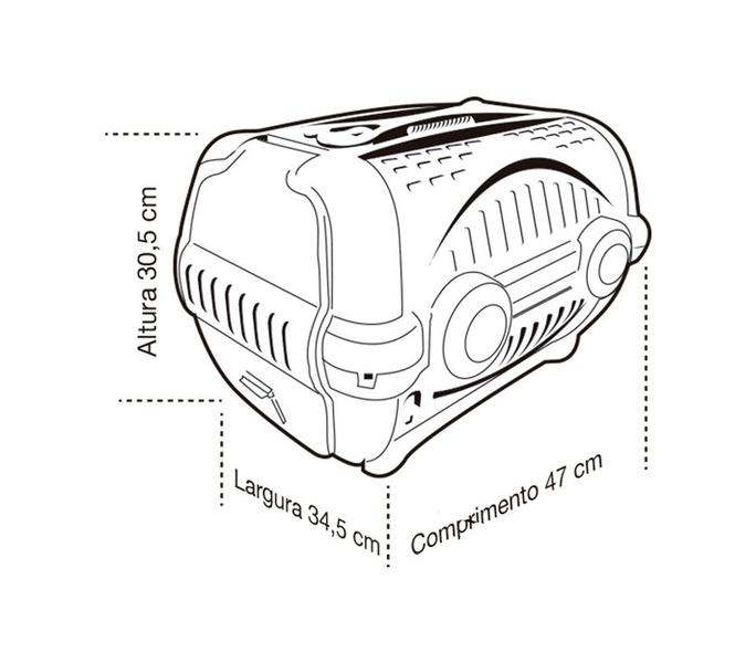 Imagem de Caixa de Transporte Furacao Pet Luxo Marrom (Export) N2