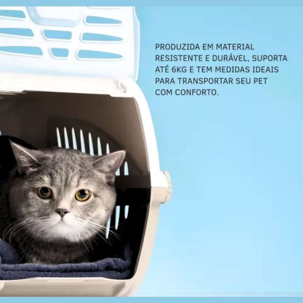 Imagem de Caixa de transporte furacãopet joy n1  preto, segurança e conforto para seu pet