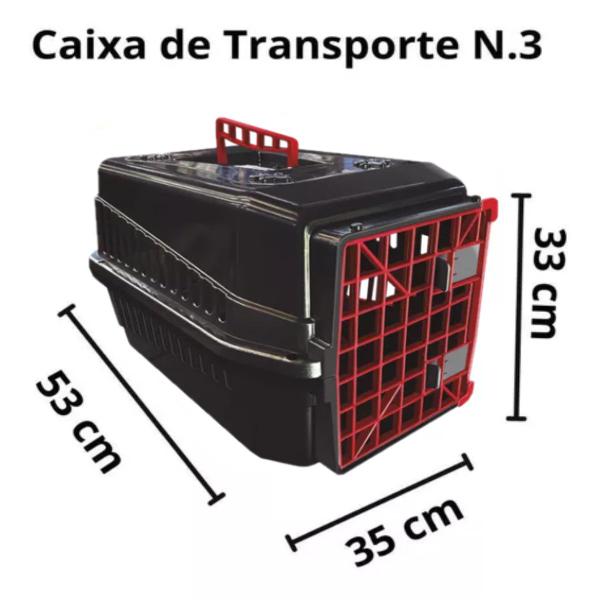 Imagem de Caixa de Transporte Médio Para Cães e Gatos até 12kg Preto