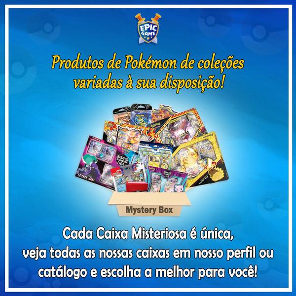 Imagem de Caixa Épica Misteriosa Surpresa Cartas Pokemon TCG Premium Box de Coleção e Blisters