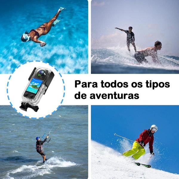 Imagem de Caixa Estanque Waterproof Case 40M Para Câmeras Insta360 X3