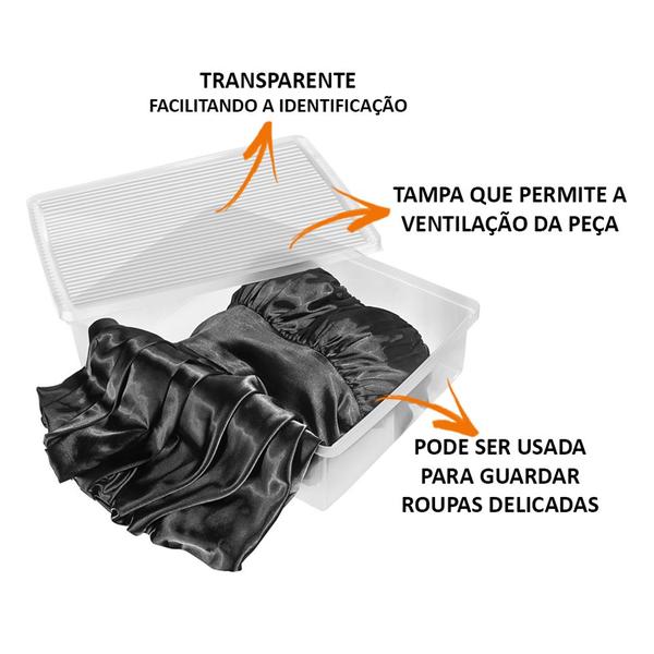 Imagem de Caixa Extra Grande Para Botas Sapatos Calçados Ordene Plástico 12 Un