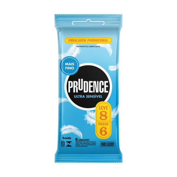 Imagem de Caixa Fechada Preservativo Prudence Ultra Sensível Com 24 Saches Leve 8 Pague 6 Sex Shop