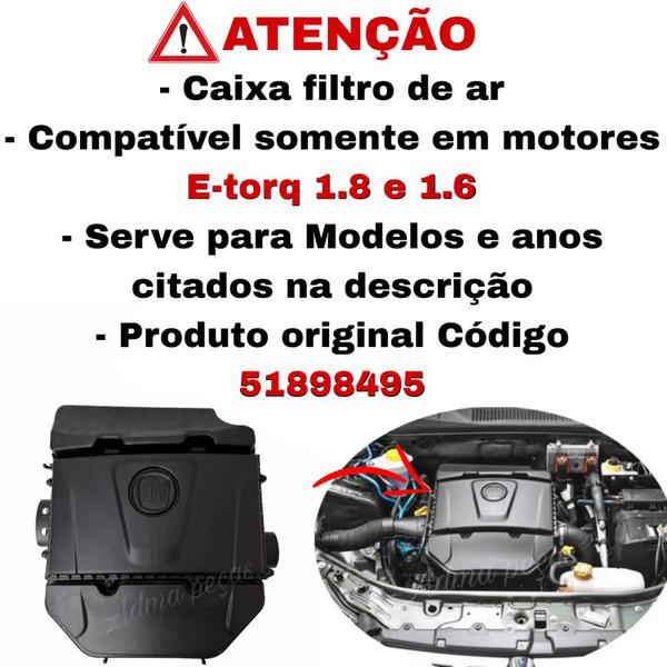 Caixa Filtro Ar Fiat Palio Sporting 2012 2013 2014 2015 2016 E-torq 1.6 Original Imagem de Caixa Filtro Ar Fiat Palio Sporting 2012 2013 2014 2015 2016 E-torq 1.6 Original