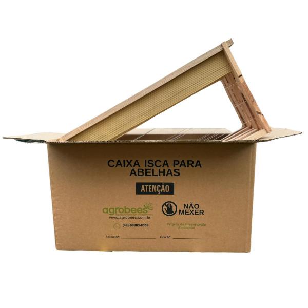 Imagem de Caixa Isca Papelão Abelha Apis Caixilho Completa Cera E Atrativo