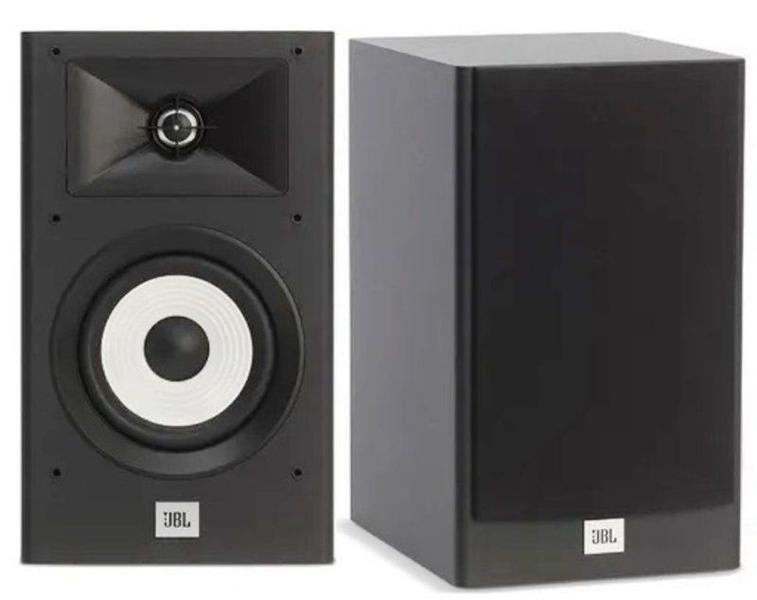 Imagem de Caixa JBL Stage A130 bookshelf Par + Pedestal Stylum Max