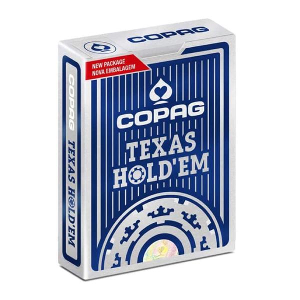 Imagem de Caixa kit com 12 Baralhos Poker Texas Hold'em Blue Naipe Grande Jogue com estilo e qualidade! - Copag 90856