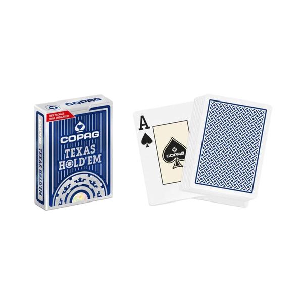 Imagem de Caixa kit com 12 Baralhos Poker Texas Hold'em Blue Naipe Grande Jogue com estilo e qualidade! - Copag 90856