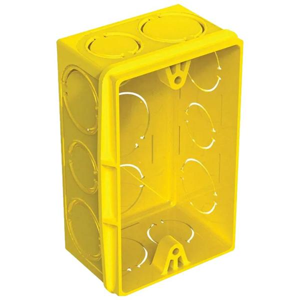 Imagem de Caixa Luz Tigre 4 X 2 Pvc Amarelo 3/4 1" 25mm 32mm