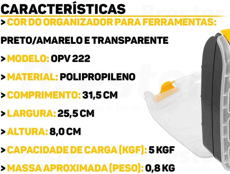 Imagem de Caixa Maleta Organizador Plástica Ferramenta Pesca Parafuso