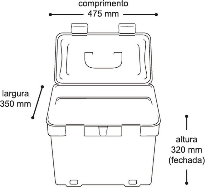 Imagem de Caixa Maleta Organizadora Ferramentas Mega Box 2040 Arqplast