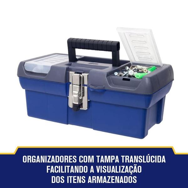 Caixa Maleta Para Ferramentas Irwin 12.5'' Trava Metálica Imagem de Caixa Maleta Para Ferramentas Irwin 12.5'' Trava Metálica