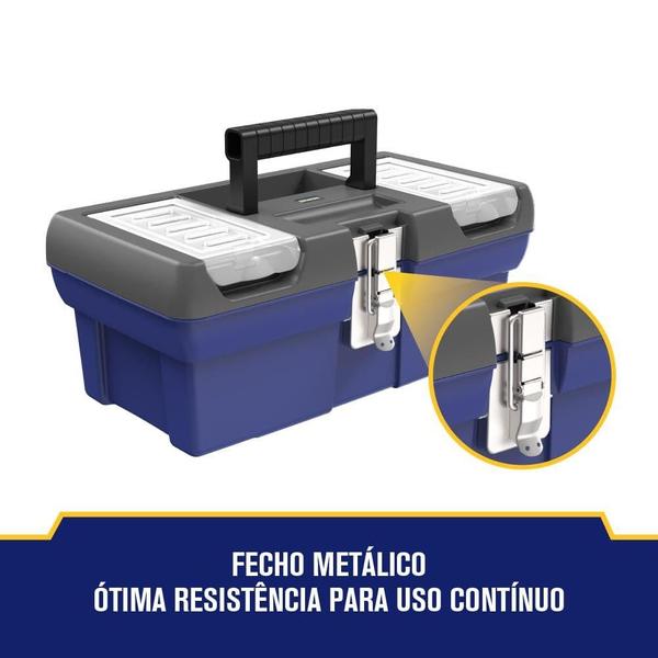 Caixa Maleta Para Ferramentas Irwin 12.5'' Trava Metálica Imagem de Caixa Maleta Para Ferramentas Irwin 12.5'' Trava Metálica
